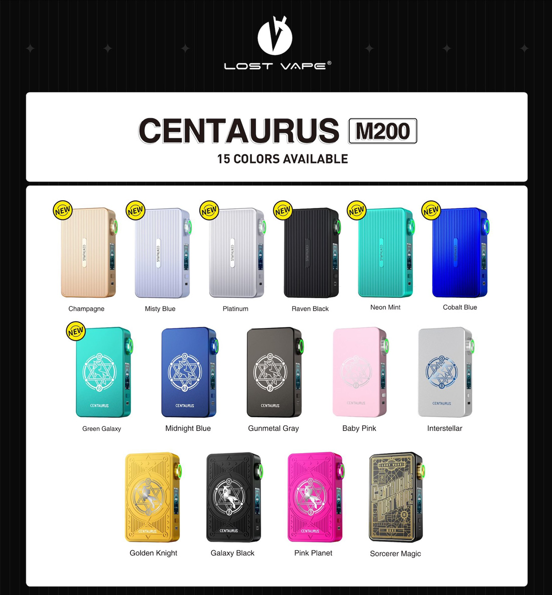 Box Centaurus M200 Colors Lost Vape LCA distribution